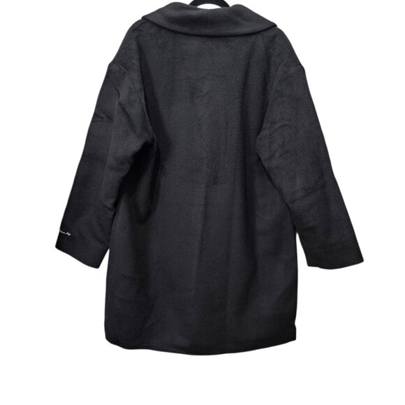 Derek Lam 10 Crosby 2 Button Wool Alpaca Relaxed Coat New Women's Black Size L - Picture 12 of 15